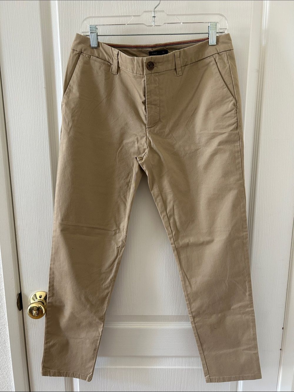 Tommy Hilfiger Women Stretch Slim Chinos Khaki Pants Size 6 Preppy Classic Fall